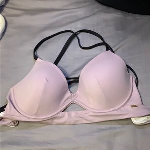 PINK lavender lightly push up swimming suit top